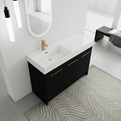 47.24 Inch Freestanding Bathroom Vanity With Resin Sink