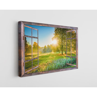 " Exotic Green Day Forest View Open Window "