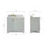 Meuble-lavabo simple en bois massif 37 po gris Freitas avec plateau en marbre de Carrare 0,75 po, évier gauche, lavabo ovale-271566831-304109145-304109144