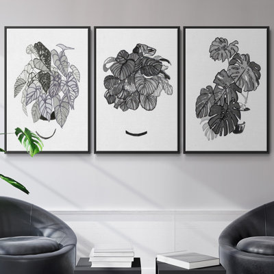 Piano Blues IV Framed On Canvas 3 Pieces Set