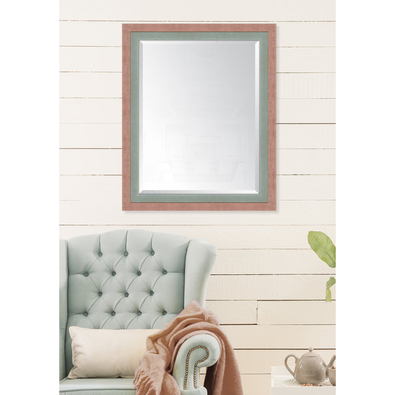 Chilhowie Wood Flat Wall Mirror, 34" H x 28" W, White