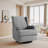 Upholstered Classic Wing Back Manual Handle Swivel Rock Glider Recliner-303197367