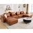 6-Piece 152.76” Leather Upholstered Sectional Sofa-1241260198
