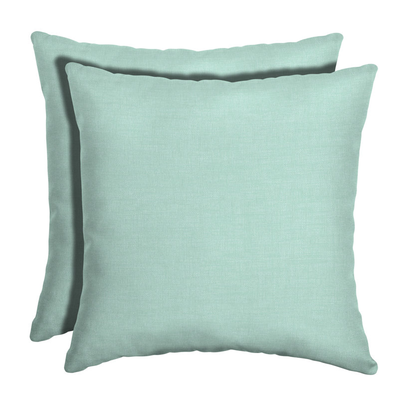 Housse et insert de coussin carré extérieur ARDEN Ruby, Turquoise couleur unie