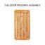 Porte de grange en bois lambrissé en Z avec trousse de quincaillerie d'installation-39801429-27276059