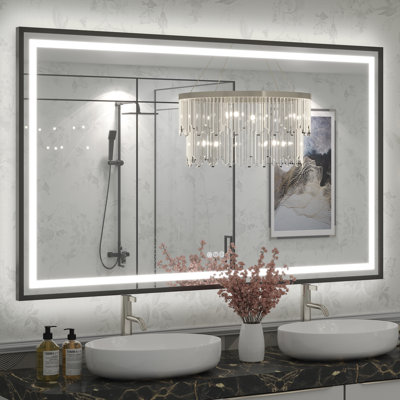 Molly Framelss or Framed LED Anti-Fog Tempered Glass Wall Bathroom Vanity Mirror - UL Certified