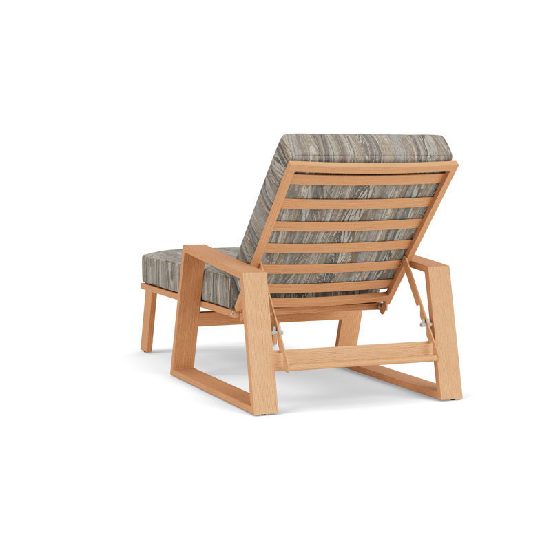 Pursuit Outdoor Chaise Lounge, Woodgrain Ash
