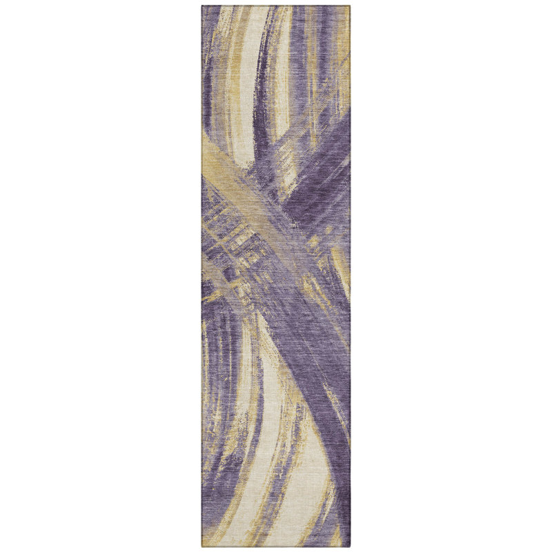 Machine Washable Indoor/Outdoor Lockway ACN2421 Abstract Rug, Runner 2'3" x 7'6"