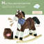Cheval à cheval avec des sons réalistes et une peluche douce, idéal pour l'éveil et le plaisir des tout-petits.