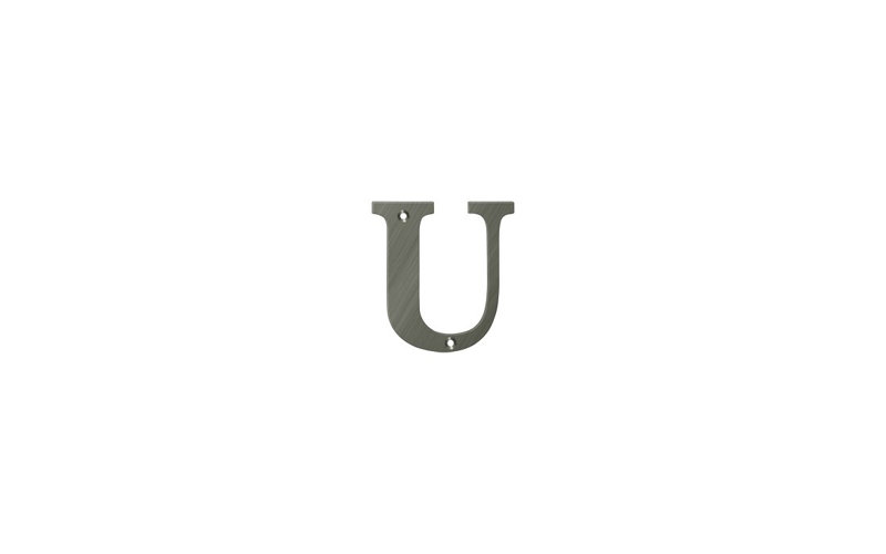 Deltana RL4U-15A, lettre U résidentielle de 4 po en nickel antique, Nickel antique, U