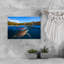 Sea Turtle Tropical Beach Peaceful Serene Vibrant Palm Tree Turtle Beach Nature Wall Art Print 1 Piece Wrapped Canvas Wall Art-673873485