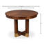 Round Walnut Wood Dining Table