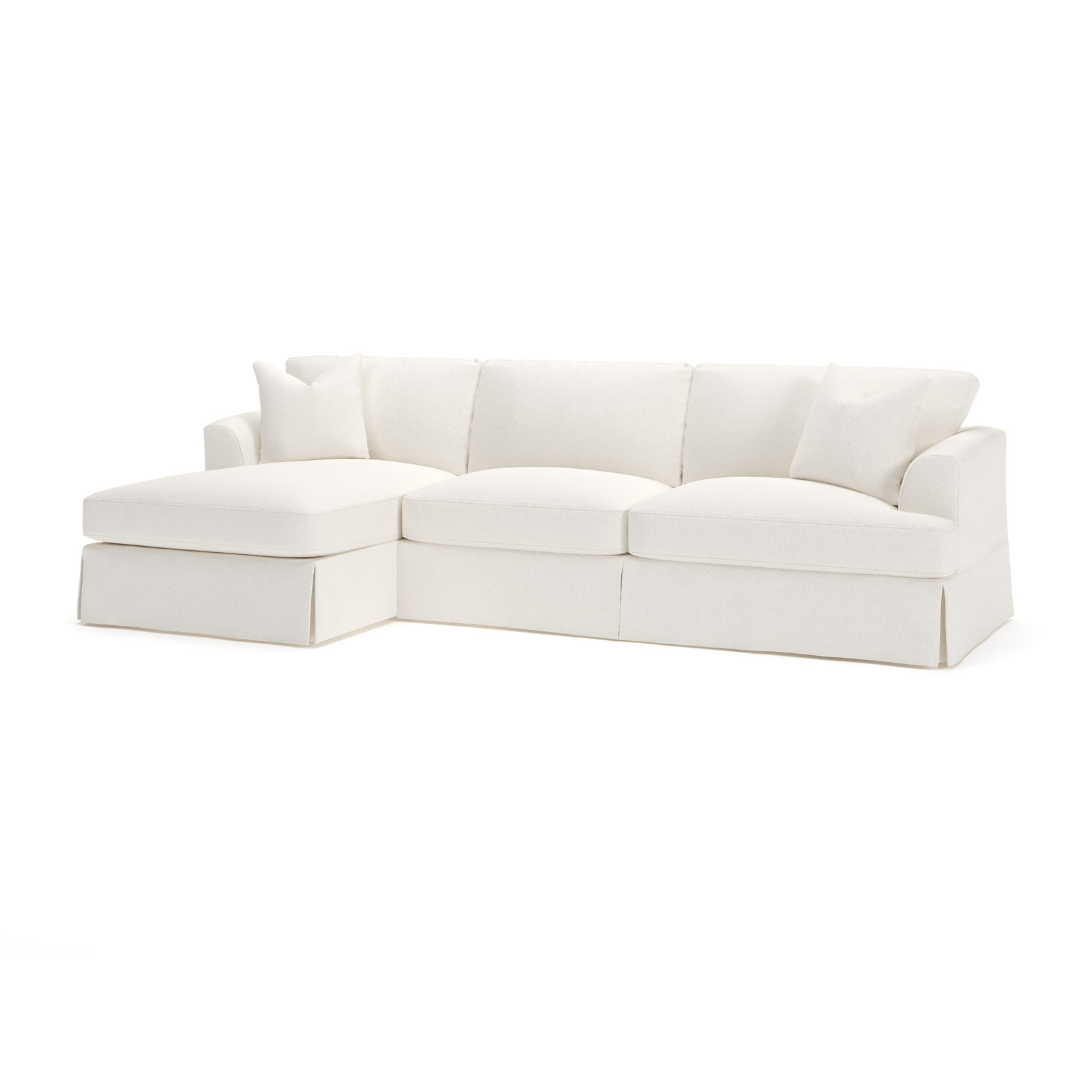 Lucia Chaise Sectional, Left Hand Facing, Apollo Alpaca Boucle