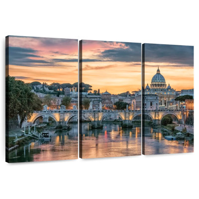 Rorry Beautiful Sunset In The City Of Rome