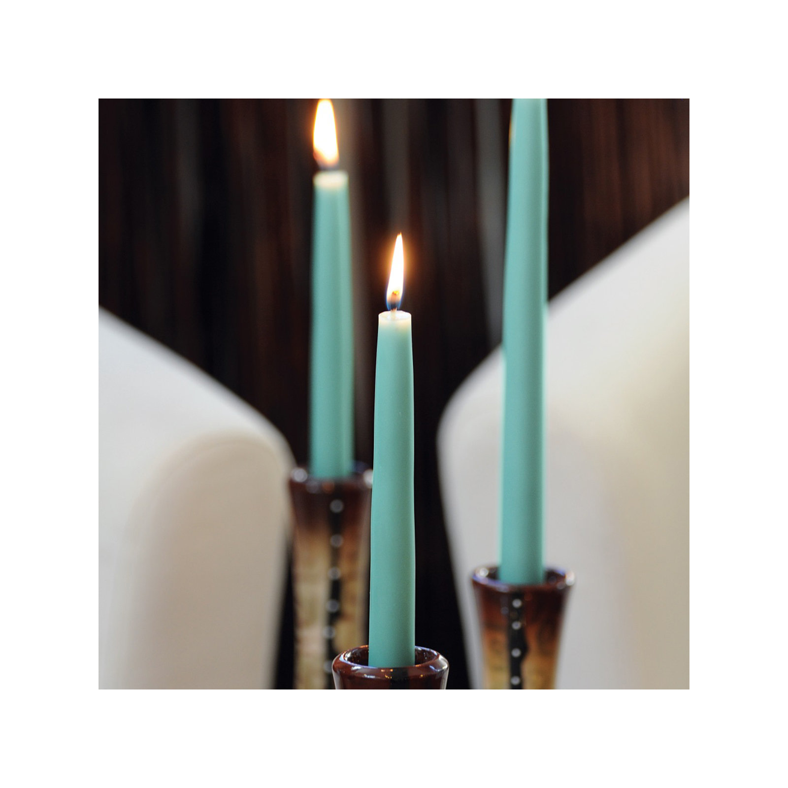 12 Piece Unscented Taper Candle Set, Sky, 9" H x 0.88" W x 0.88" D