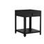 Table basse carrée à double couche carrée avec compartiment caché et verrou de sécurité à empreinte digitale, motif en marbre noir, parfaite pour les espaces de vie dans les bâtiments d'appartements, avec des matériaux confortables