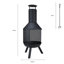 Cylinder Steel Smokeless Chimnea