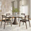 Table de salle à manger moderne en pierre brillante avec piédestal en bois massif pour 4/6/8/10-654570419-654570429