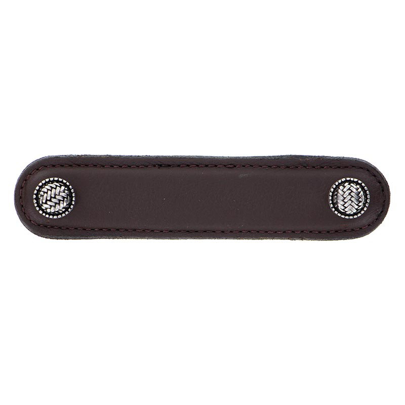 Cestino 3" Center to Center Appliance Pull, 4", Antique Silver/Black