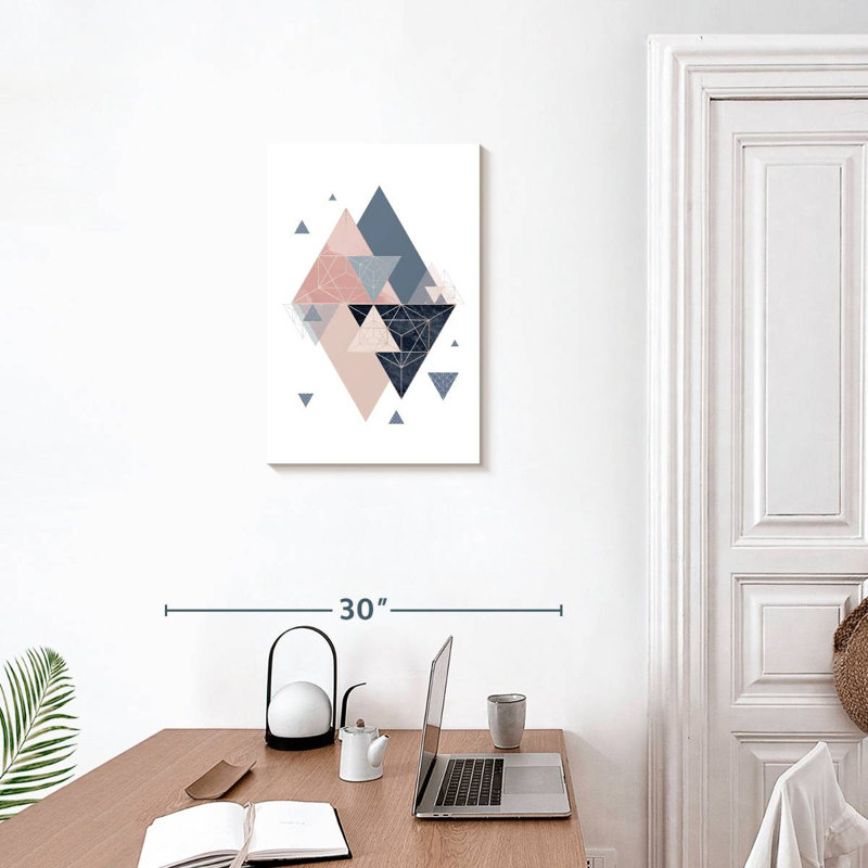 Avery Pink Navy II, 24" H x 16" W