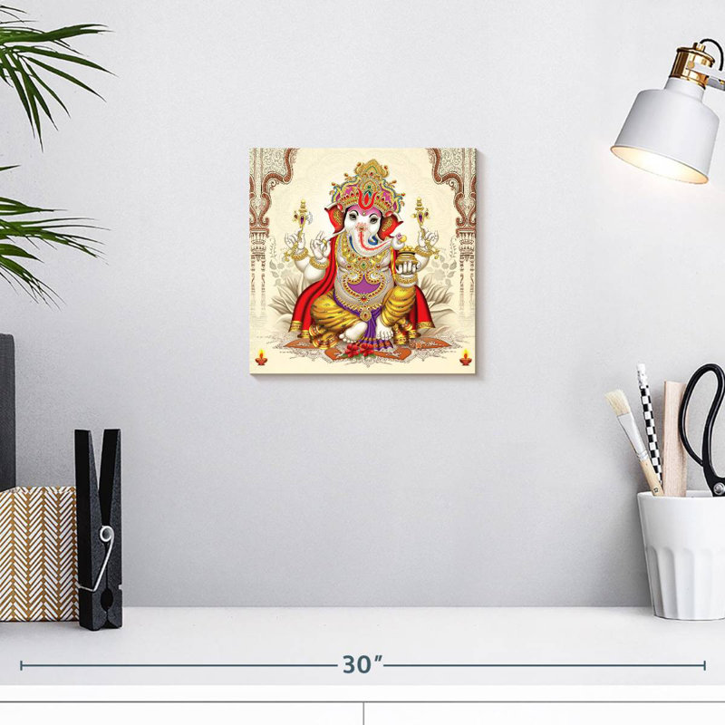 Divinité Adella Ganesh, H 10 po x l 10 po