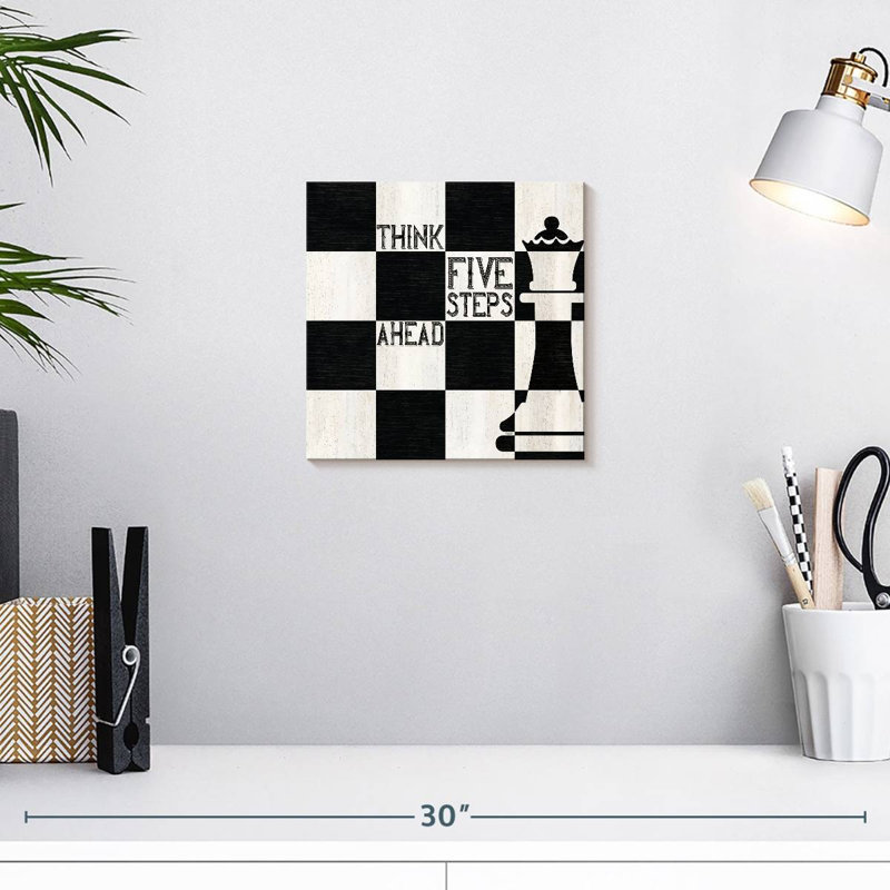 Senne Chessboard Sentiment II - Cinq étapes, H 10 po x l 10 po