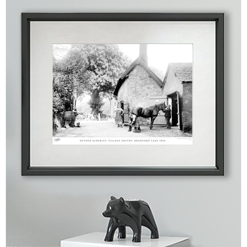 Nether Alderley, Village Smithy, Bradford Lane 1896 - Single Picture Frame Print, 60cm H x 80cm W x 2.3cm D