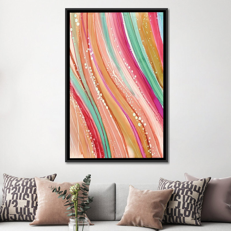 « canyon run », reproduction sur toile, H 26 po x l 18 po x P 1,5 po, Toile avec cadre noir, Pas de tapis
