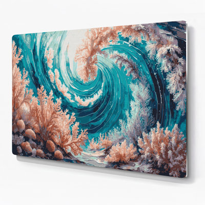 Art mural en métal Coastal Coral Reef