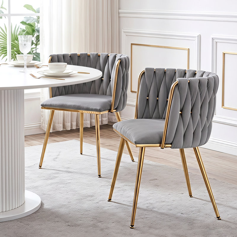 Chaises de salle à manger 18,5 po H 18,5 po, Gris