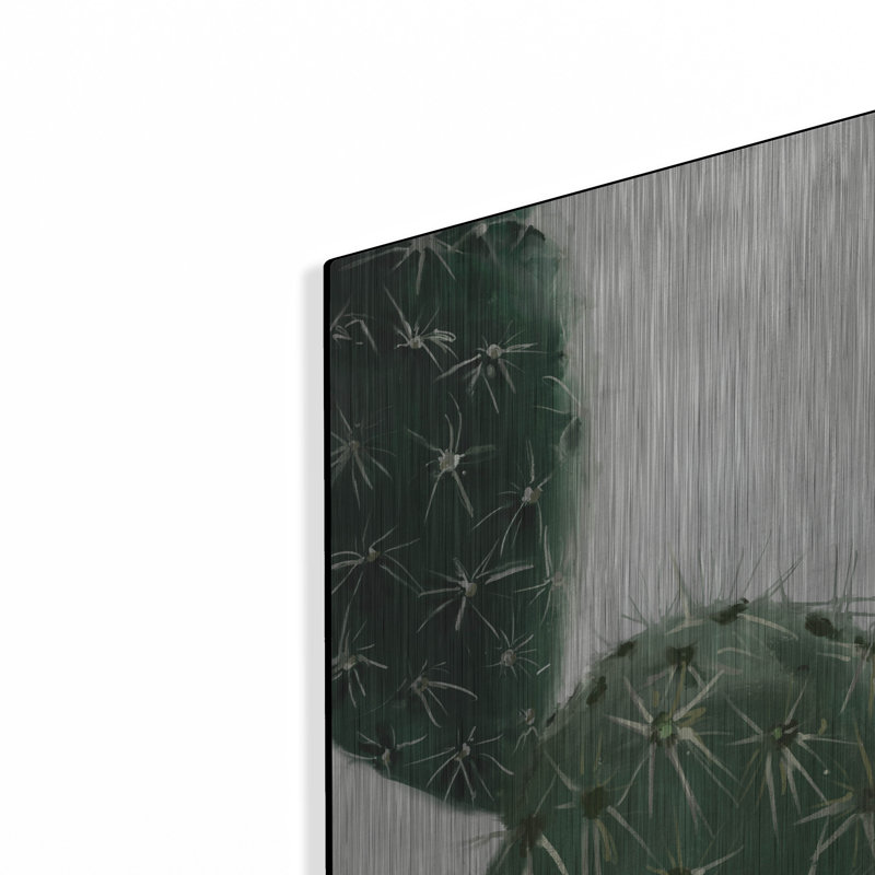 Art mural en métal Union Rustic «Cactus» par Svetlana Aleynikova, H 16 po x l 12 po