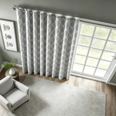 Printed Ikat Blackout Patio Curtain(Only 1 Pc Panel)