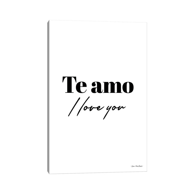 I Love You In Spanish by Seven Trees Design - Gallery-Wrapped Canvas Giclée on Canvas, 20.32 cm H x 30.48 cm W, Canvas