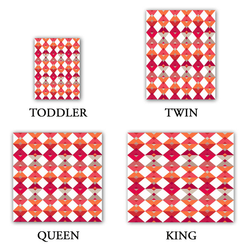 Ensemble de housse de couette en microfibre DiaNoche par Julia Grifol - Triangles rouge