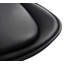 Chaise de salle à manger moderne en similicuir H 19,5 po avec pieds en acier au carbone épaissi - noir (ensemble de 2)-1670210269