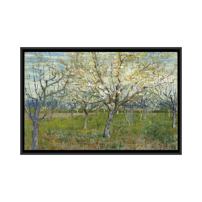 « the rose verger » par vincent van gogh, reproduction d’art sur toile tendue, H 18 po x l 26 po x P 1,5 po, Pas de tapis