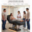 Table de massage électrique pour la grossesse et la maternité, lit de soin du visage multifonction avec éclairage d'ambiance, lit de thérapie spa avec appui-tête et accoudoirs, noir-1296490637