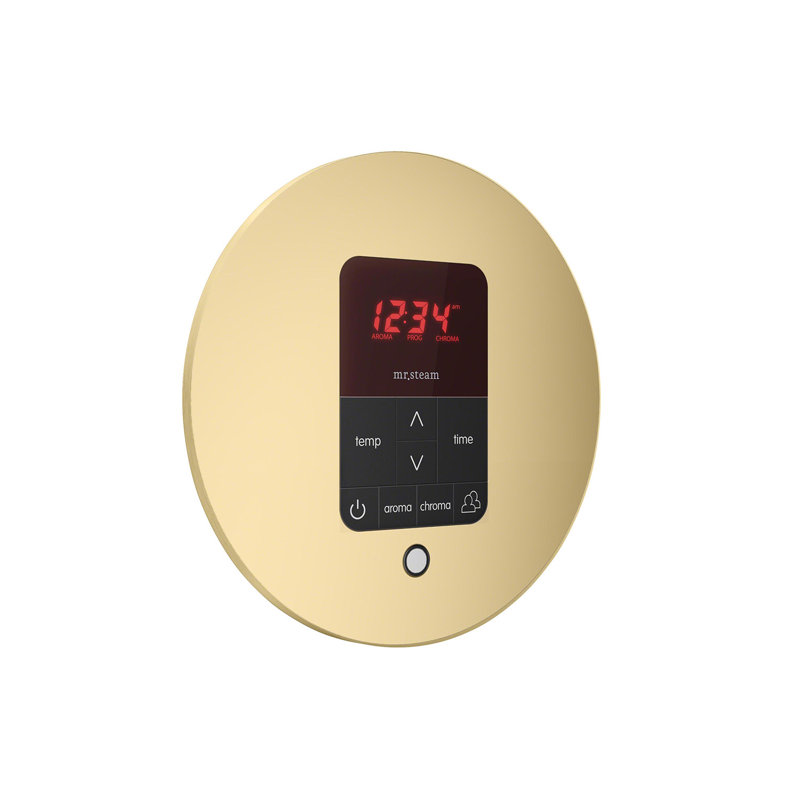 Thermostat et saunacore offre de douche rond itempo plus, Laiton satiné