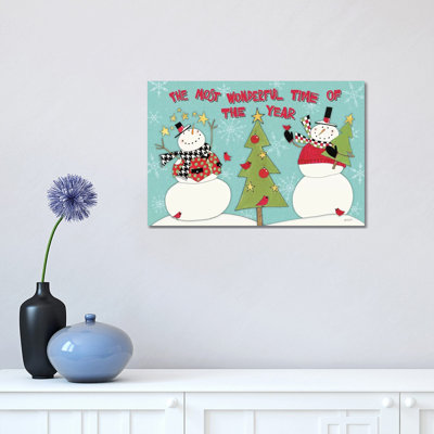 Snowman Sentiments I 1 Piece Wrapped Canvas Wall Art