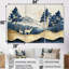 «Golden Deer In Pine Tree Misty Mountain», ensemble de reproductions d'art mural animaux-107189885-107189868