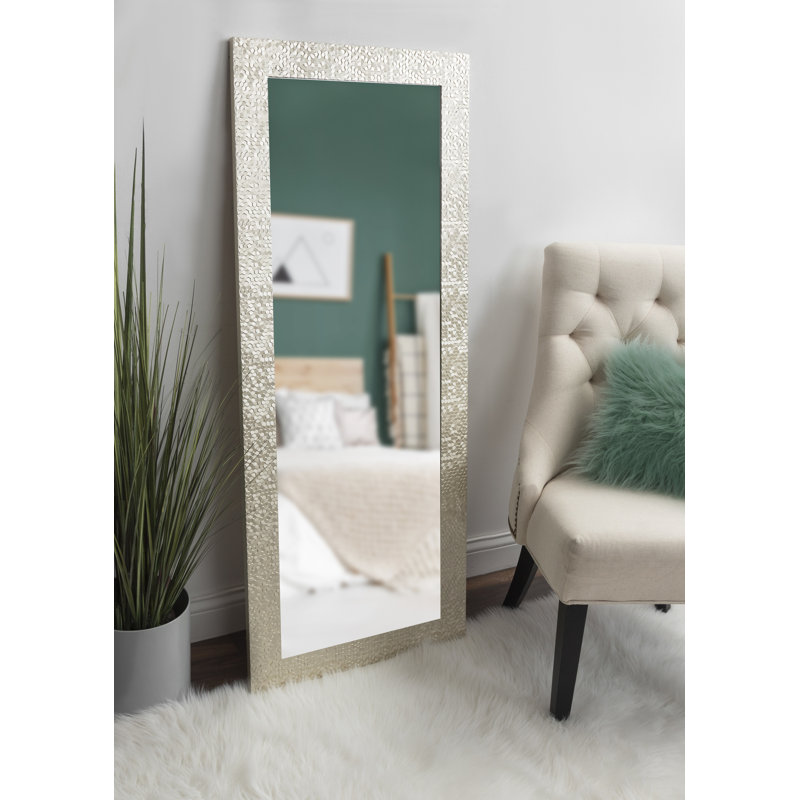 Miroir biseauté moderne et contemporain Cédric, Champagne doré, 50,25 po x 18,25 po