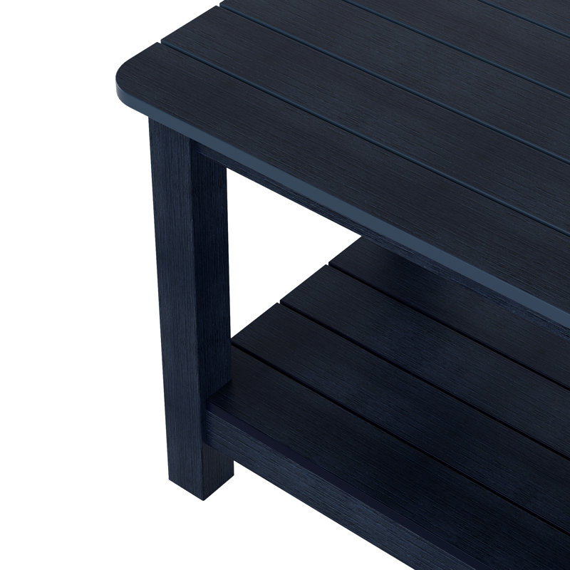 Arrlo Outdoor All-Weather Poly Side Table, Navy