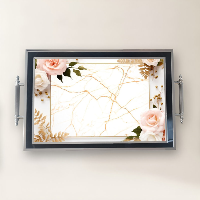 Élégant plateau en verre de 19,7 po x 11,4 po x 1,4 po | Fabrication 100% verre durable | Facile à nettoyer avec un chiffon humide | Idéal pour le service, la présentation décorative et l'organisation | Ajout élégant à la décoration intérieure