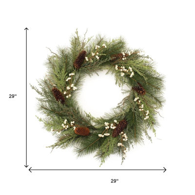 Mixed Pine and Tallow Berry Wreath 28"D