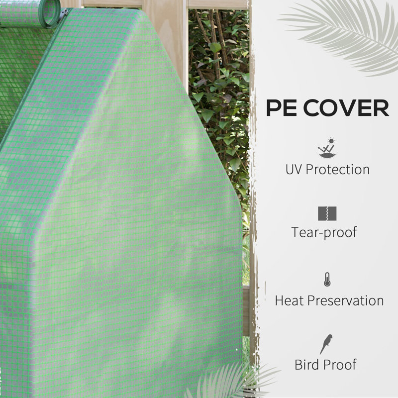 Lit de jardin surélevé galvanisé Outsunny avec mini couvre-serre
