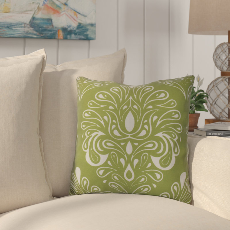 Outdoor Square Pillow Cover and Insert, Orange, 20"x20"