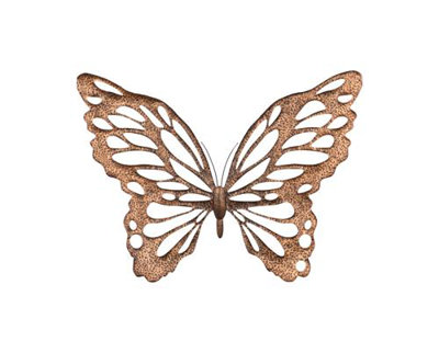 Butterfly Wall Art, SM, Copper/Black, Metal