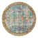Tapis bleu sarcelle abstrait Ector