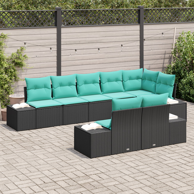 Ensemble de canapé de jardin avec coussin vidaXL 8 pièces vidaXL