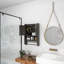 Armoire de rangement au-dessus de la toilette, armoire de salle de bain grise avec tablettes réglables et porte-serviettes Solution pratique